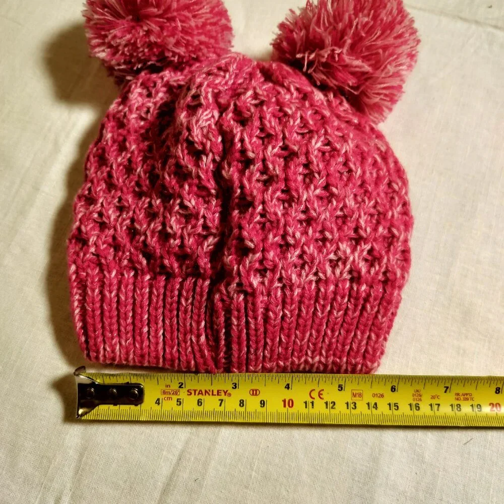 Toby Enterprises Pink Glitter Knit Hat & Mittens Set - Toddler Size 2-4 Years